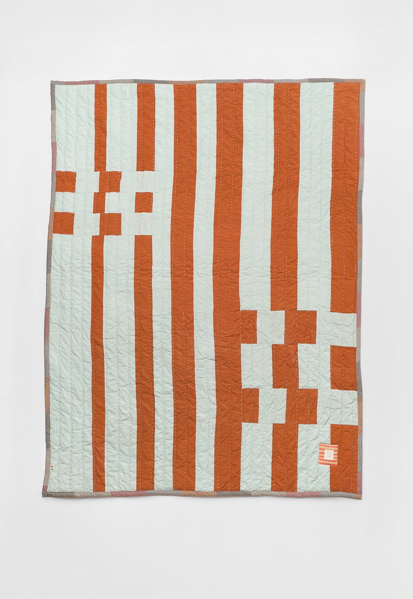 Kantha Quilt - Tobacco Stripe