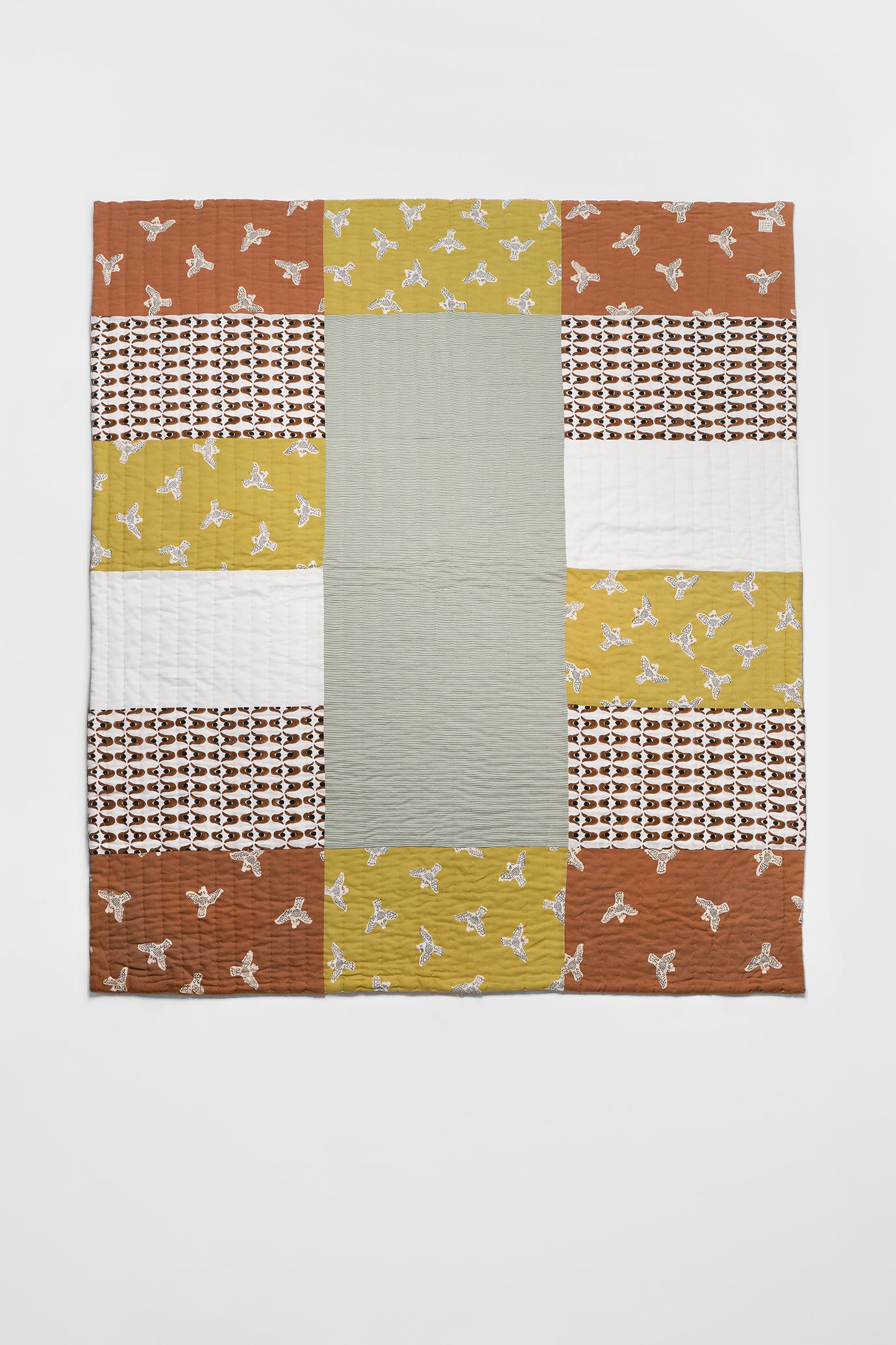 Large Kantha Quilt - Cockatoo