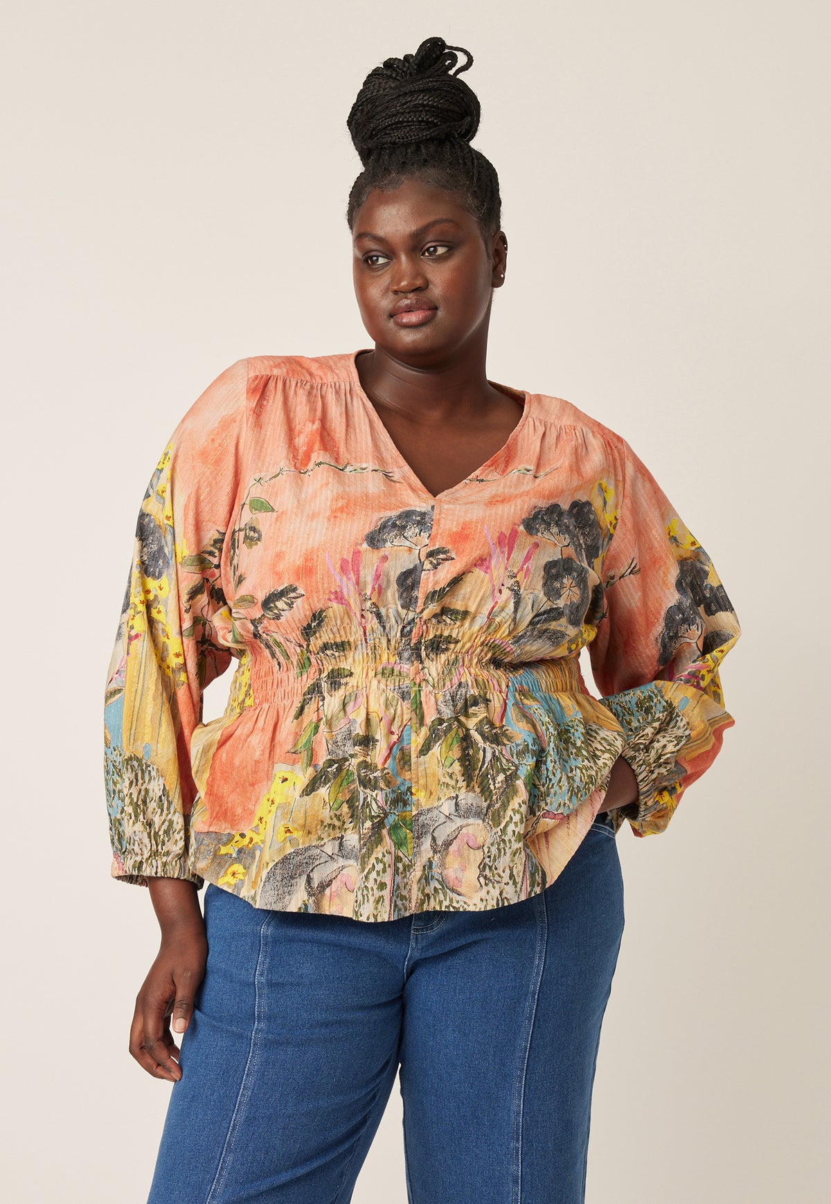 Lucia Blouse - Spring Bloom