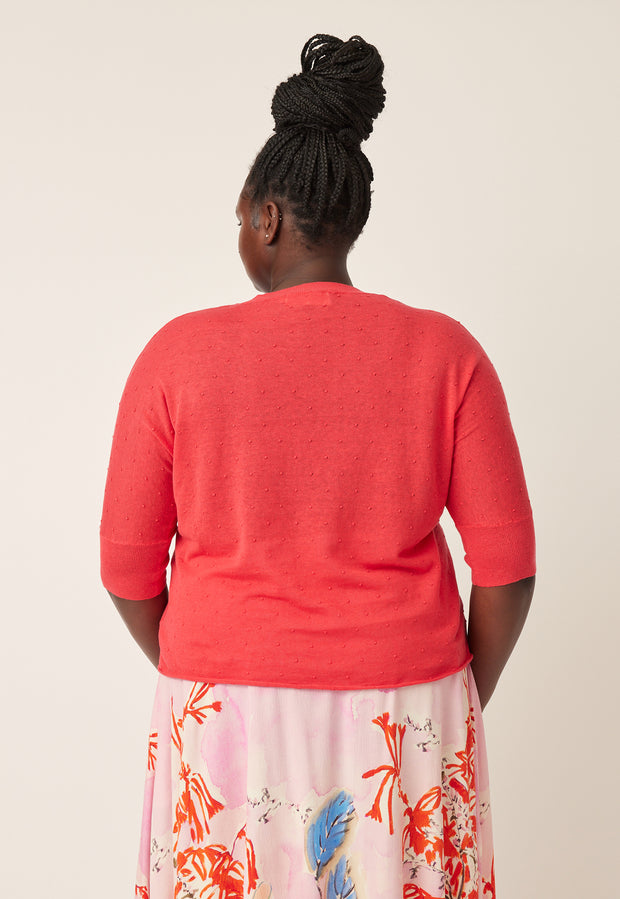 Clifton Tee - Coral Red