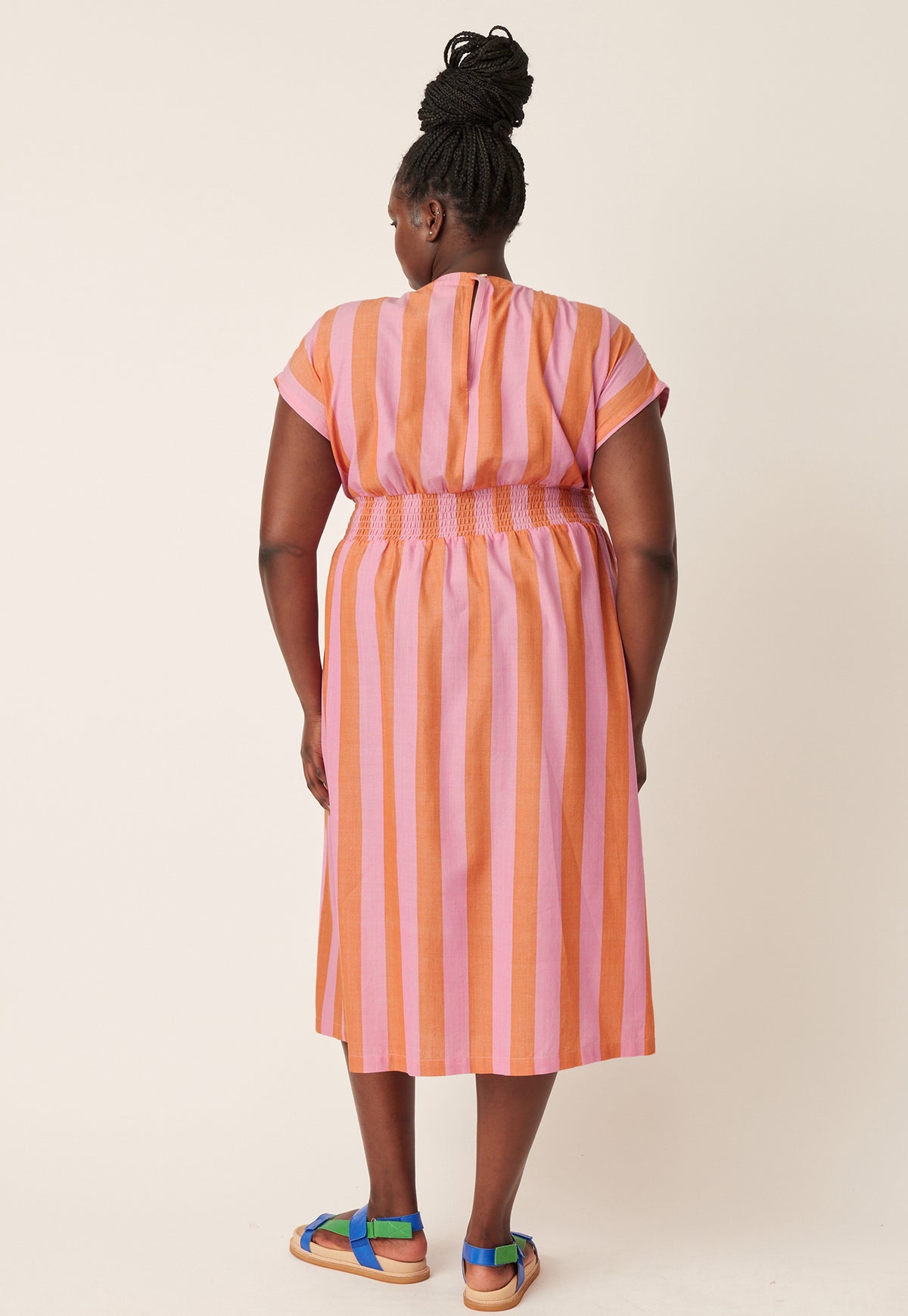 Plus Size Striped Wrap Maxi Dress Online in India
