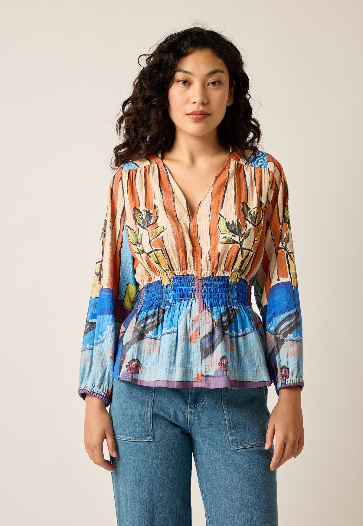 Lucia Blouse - Floral Harmony