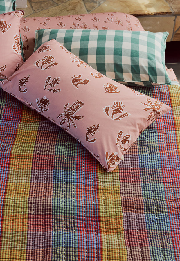 Organic Cotton Pillowcase - Banksia Lino