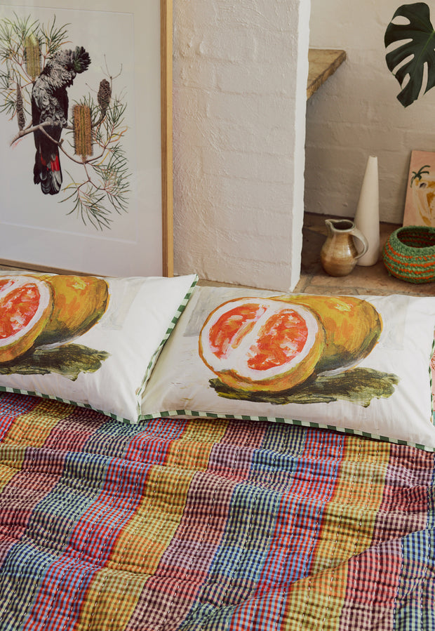 Organic Cotton Pillowcase - Oranges