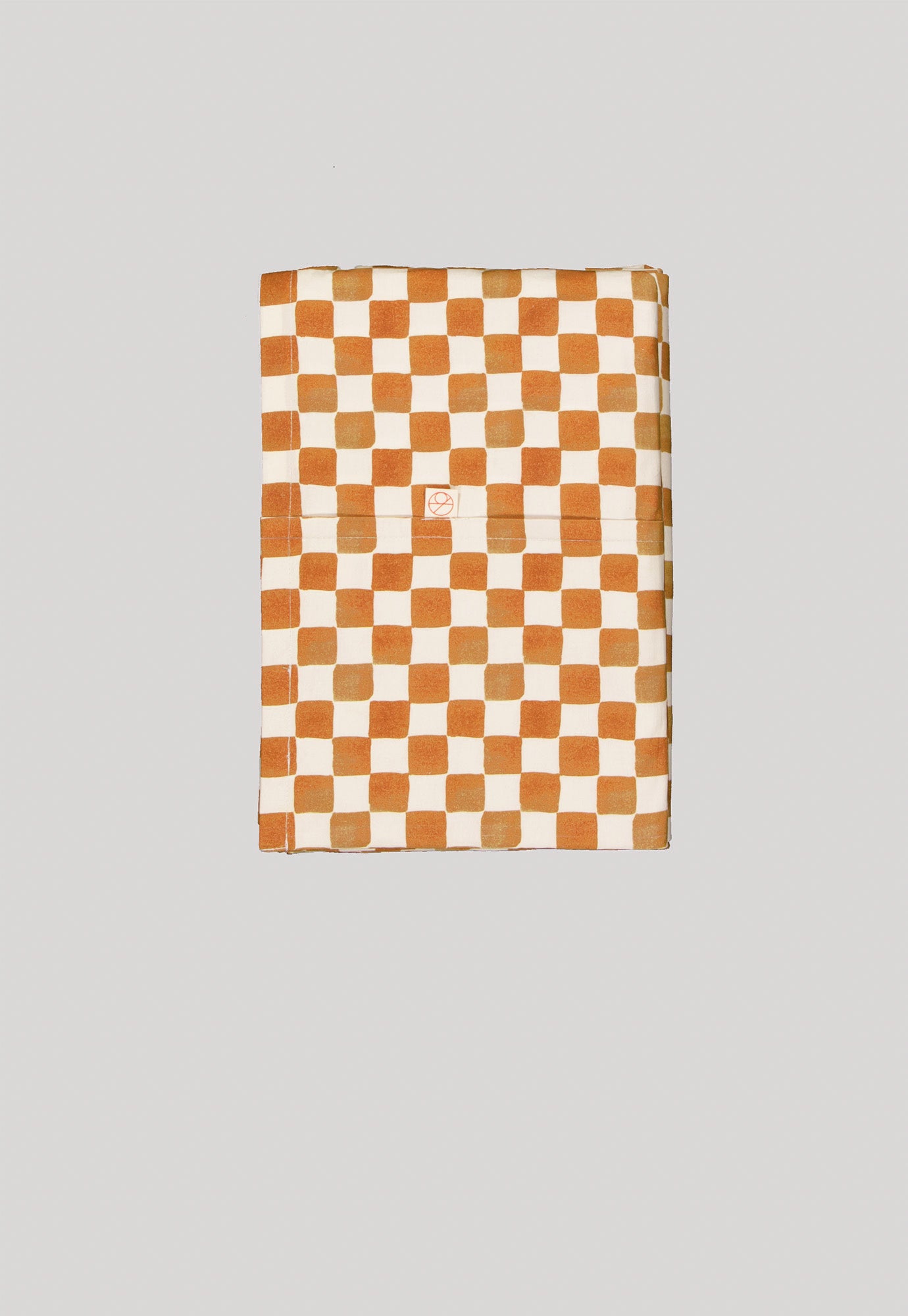 Organic Cotton Flat Sheet - Timber Checkerboard