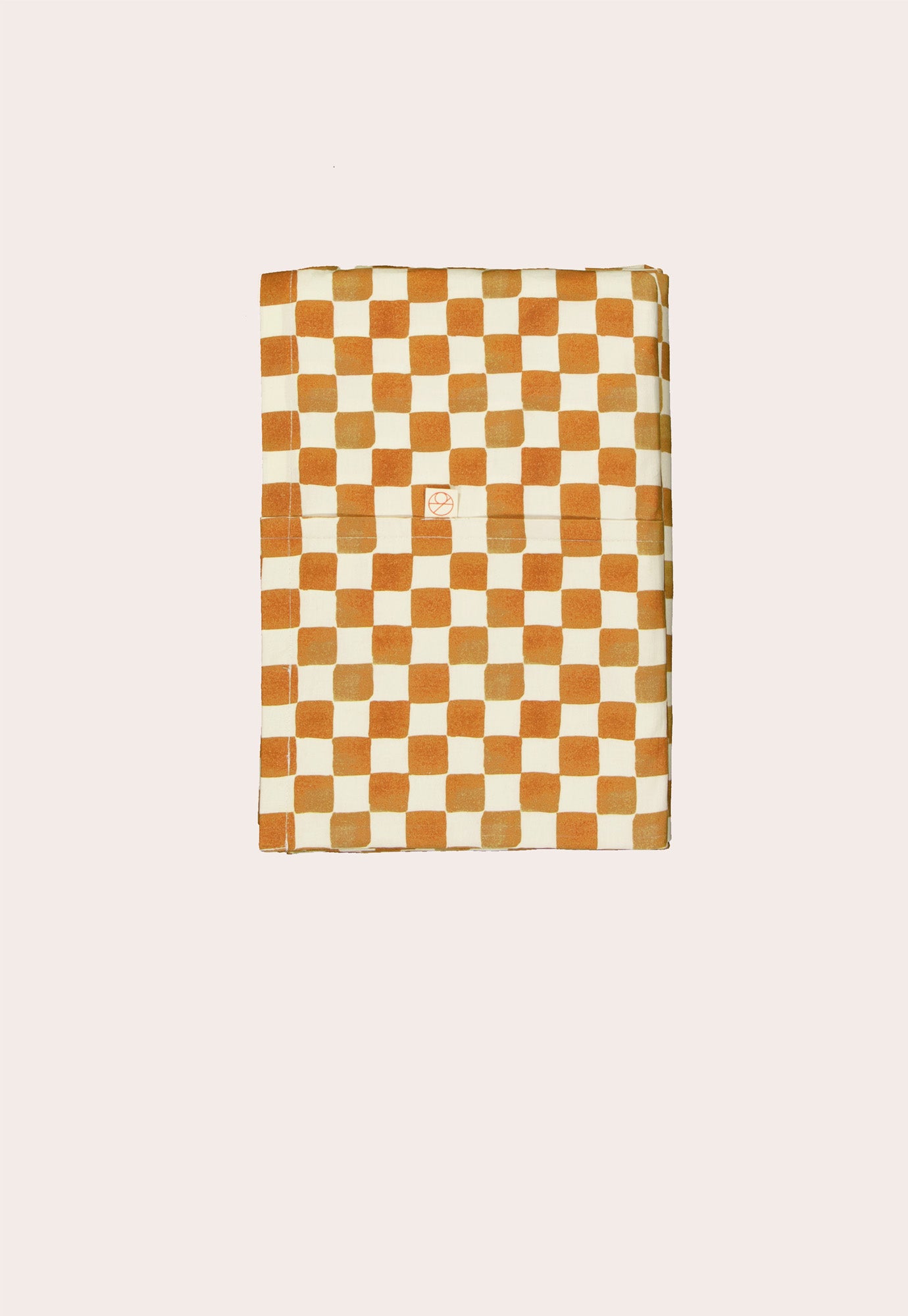 Organic Cotton Flat Sheet - Timber Checkerboard
