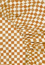 Organic Cotton Fitted Sheet - Timber Checkerboard