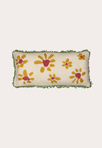 Daisies Long Embroidered Cushion