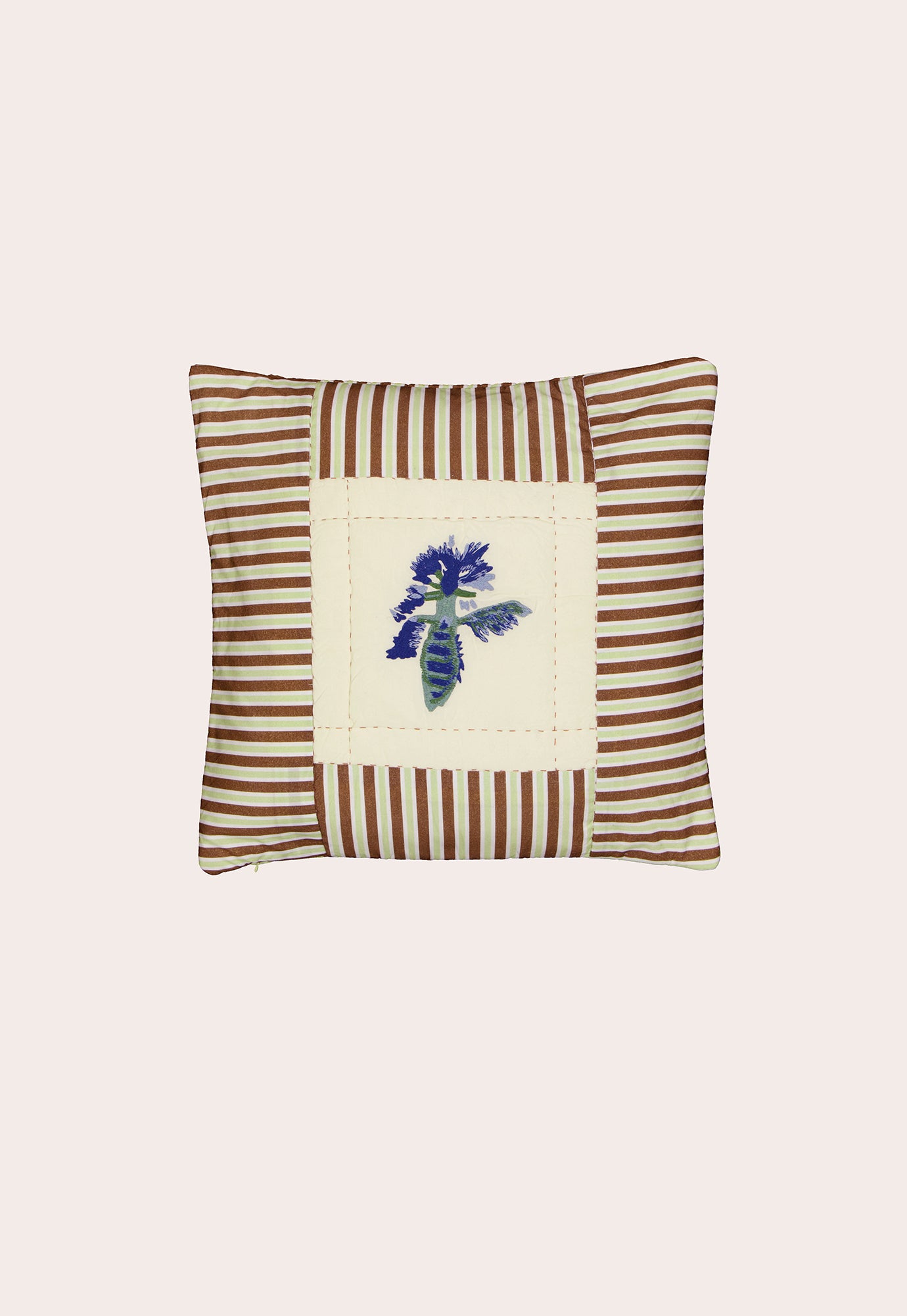 Organic Cotton Square Cushion Cover - Palm
