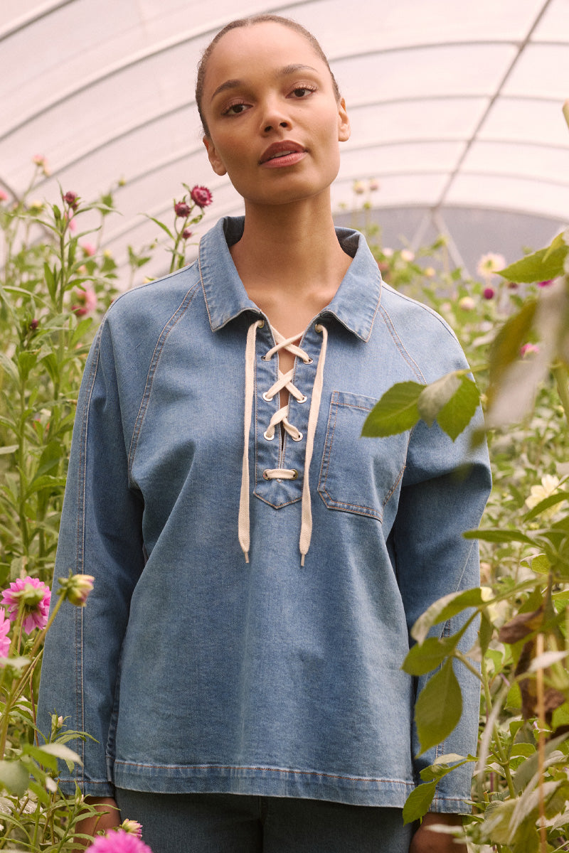 Piper Lace-up Top