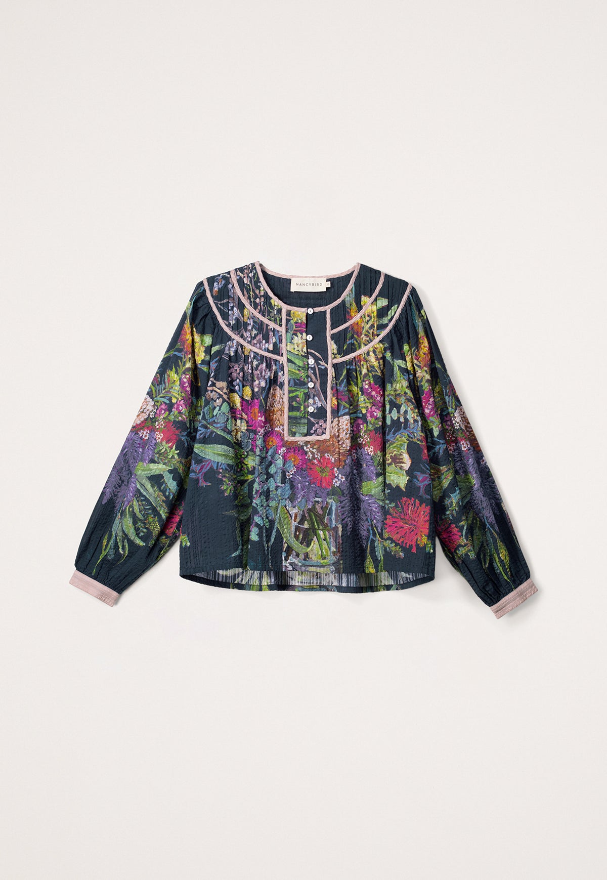 Maris Piped Blouse - Blossom Bouquet