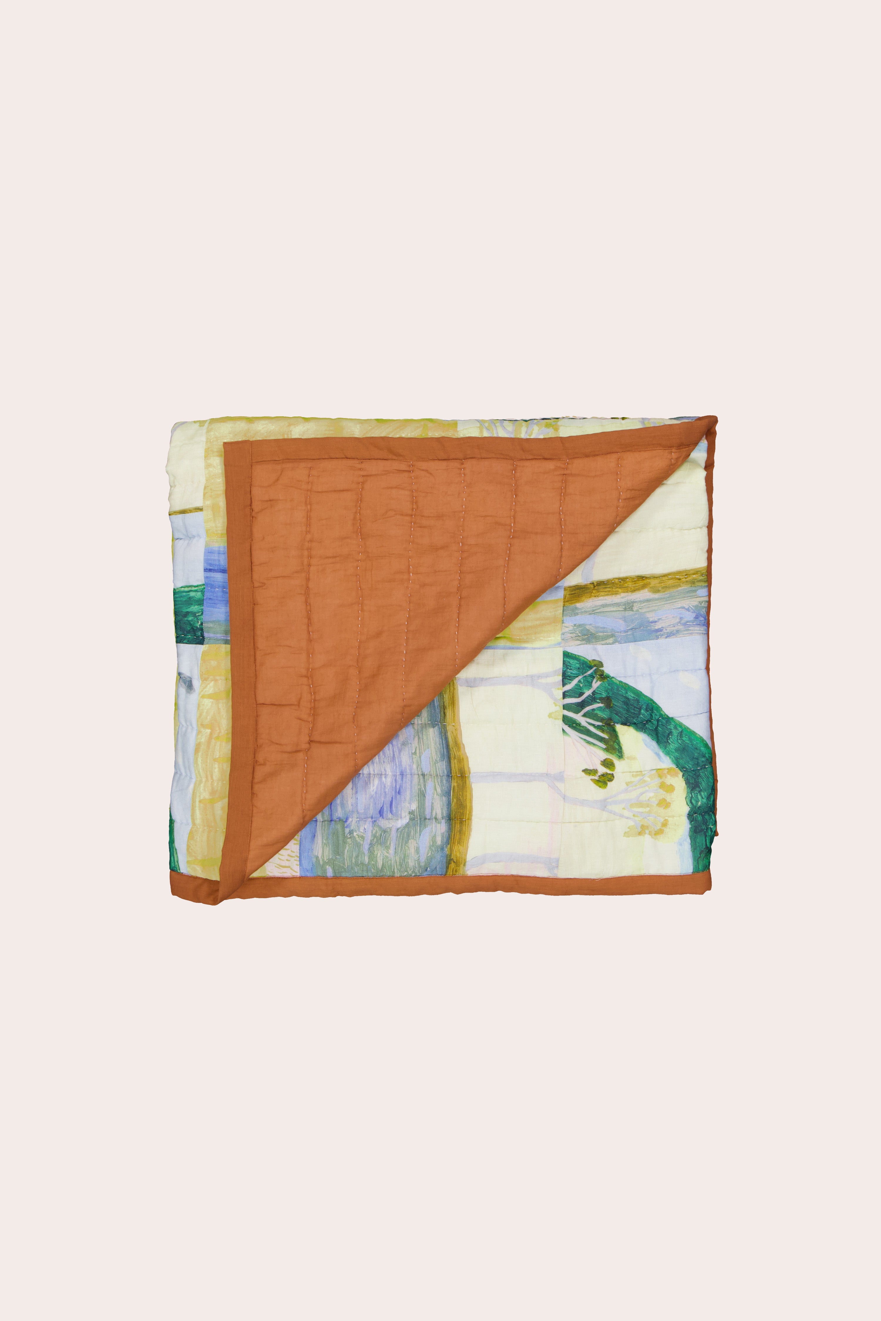 Small Squares Kantha Quilt - Glenloch