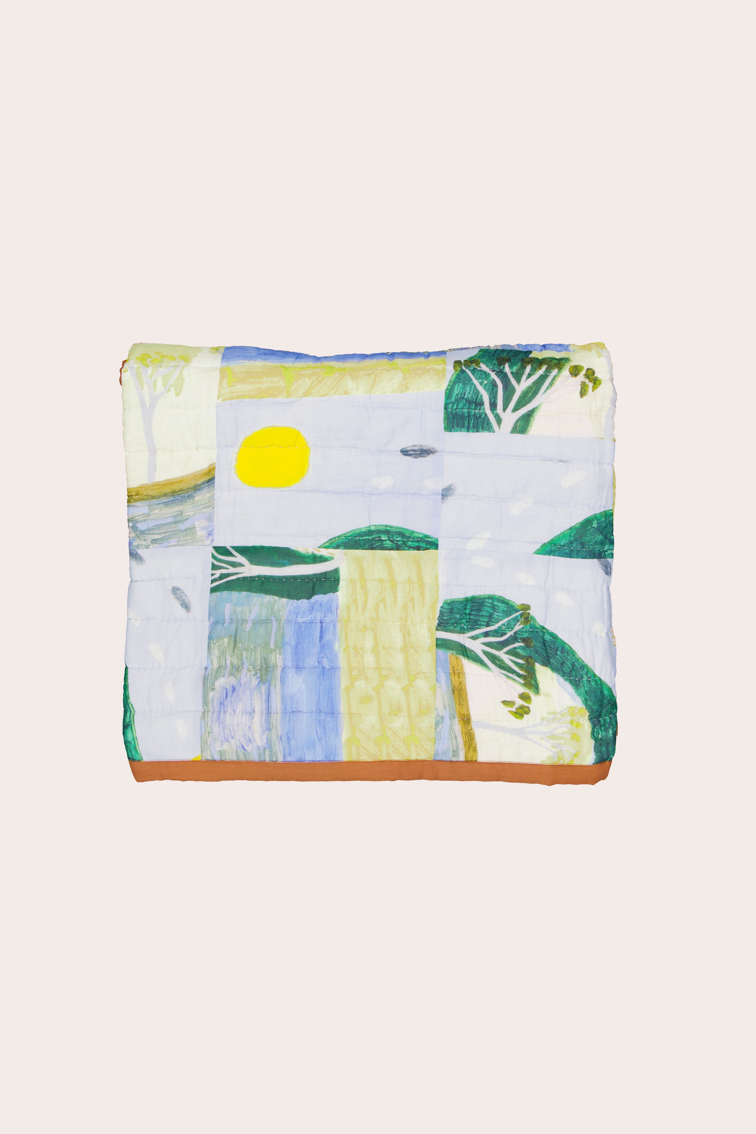 Small Squares Kantha Quilt - Glenloch