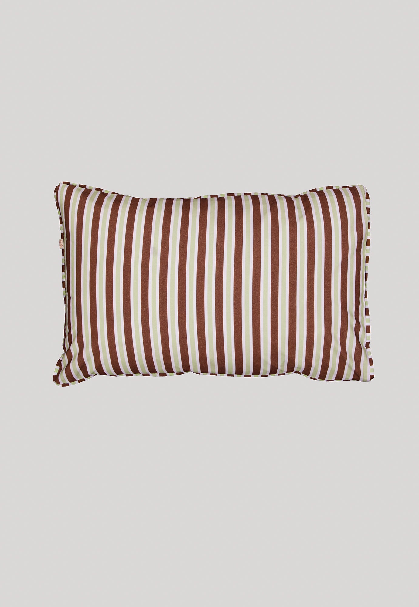 Organic Cotton Pillowcase - Brown Sage Stripe
