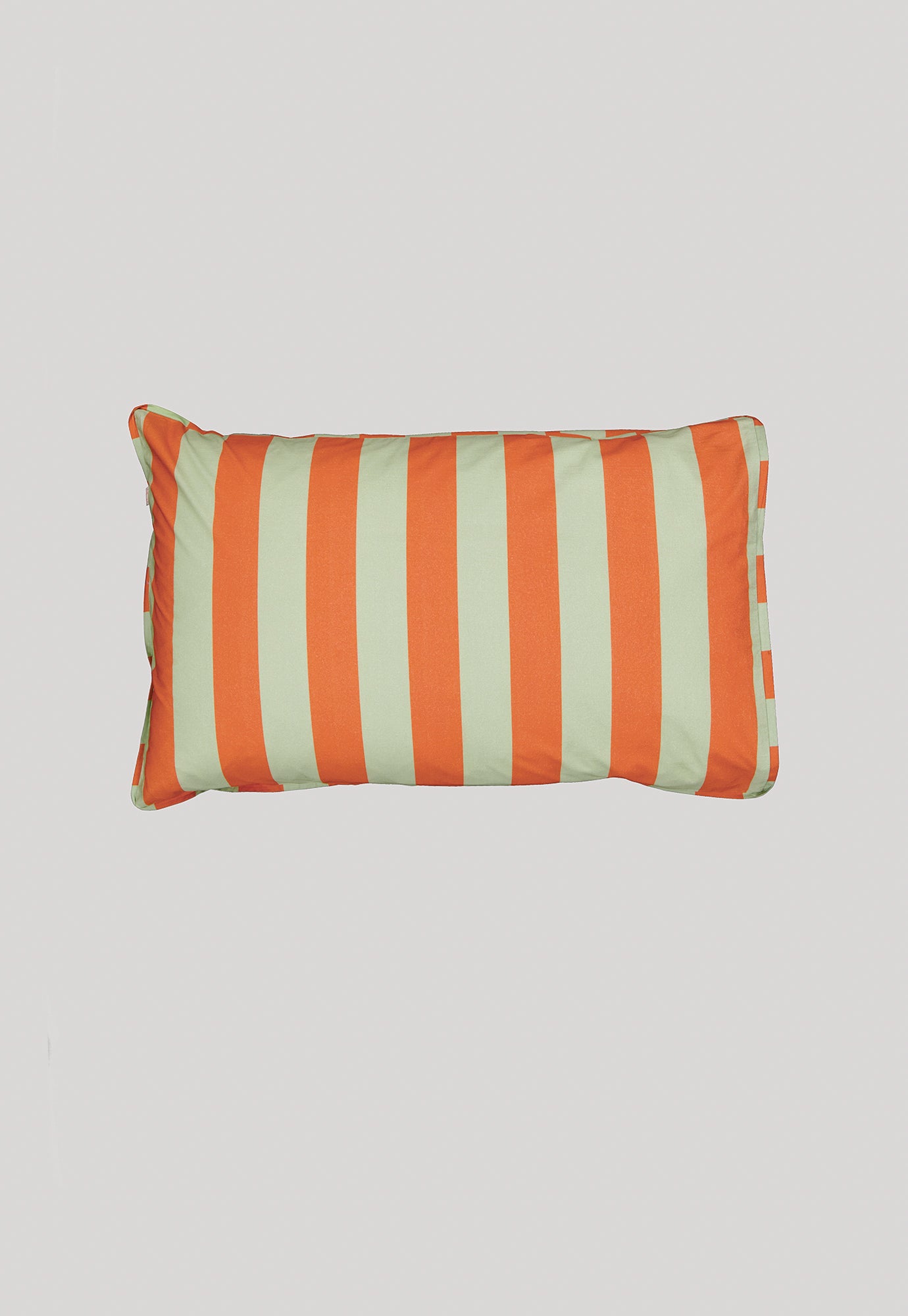 Organic Cotton Pillowcase - Orange Aqua Stripe