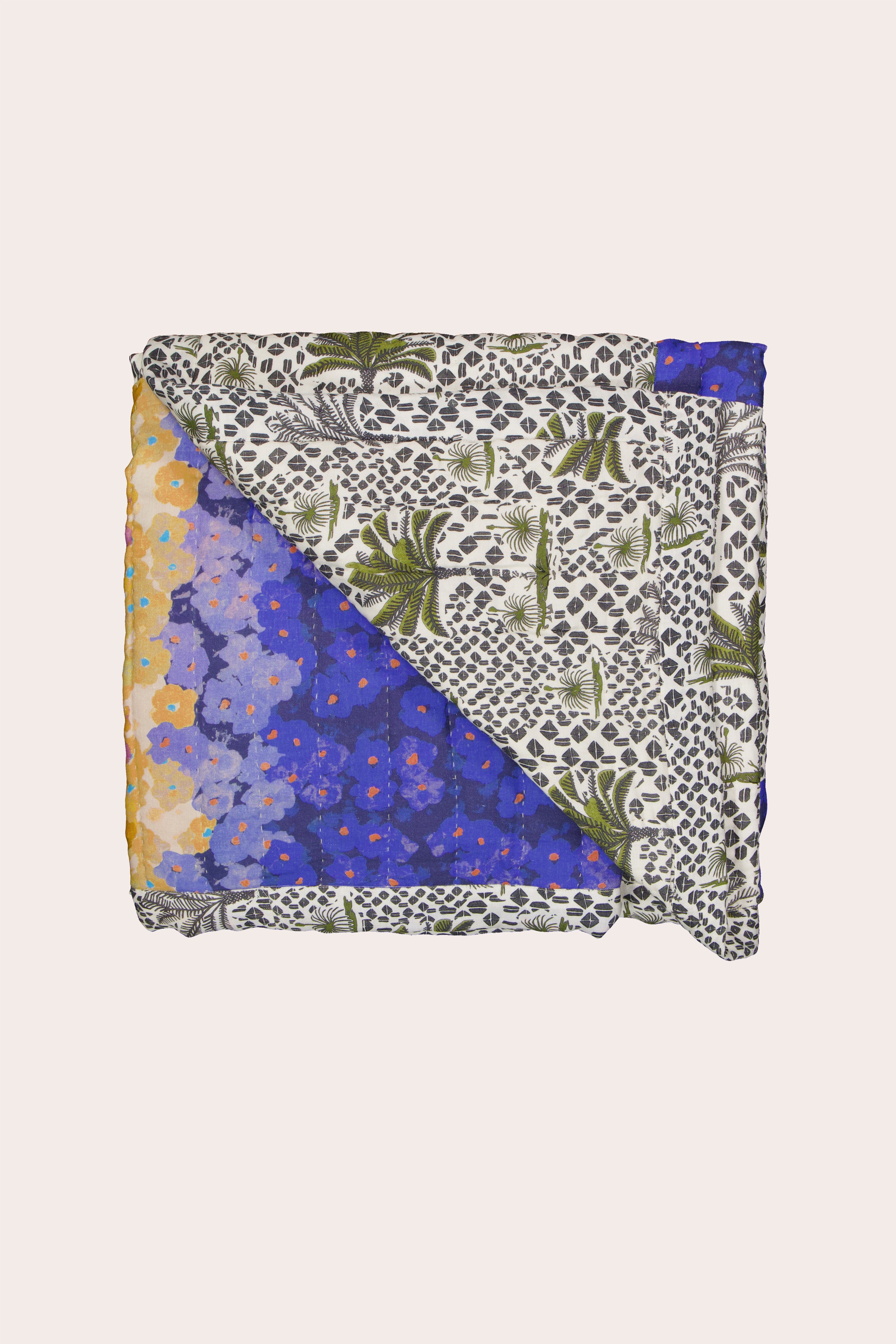 Ombre Remnant Kantha Quilt - Multi