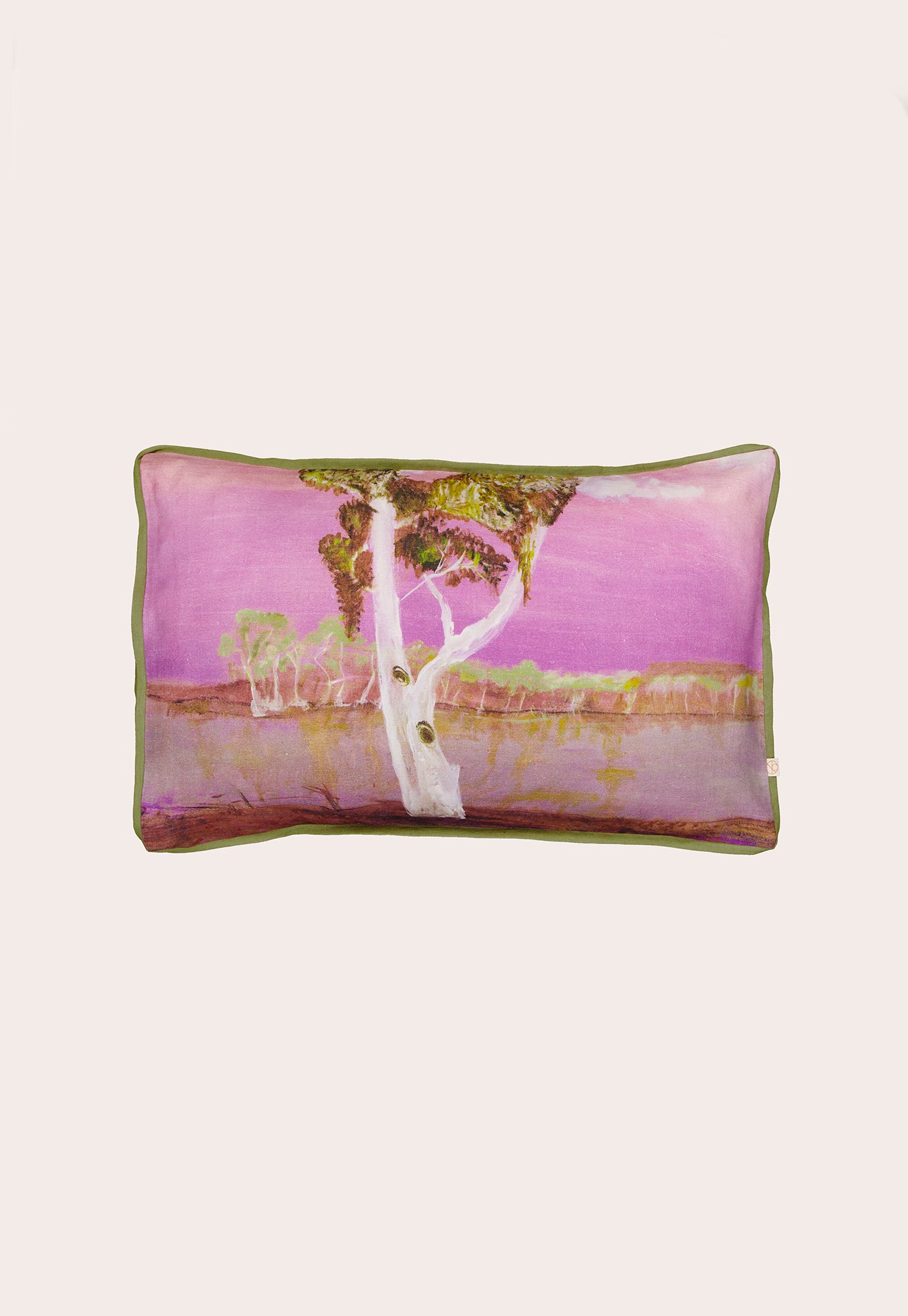 Linen Pillowcase - Pink Tree