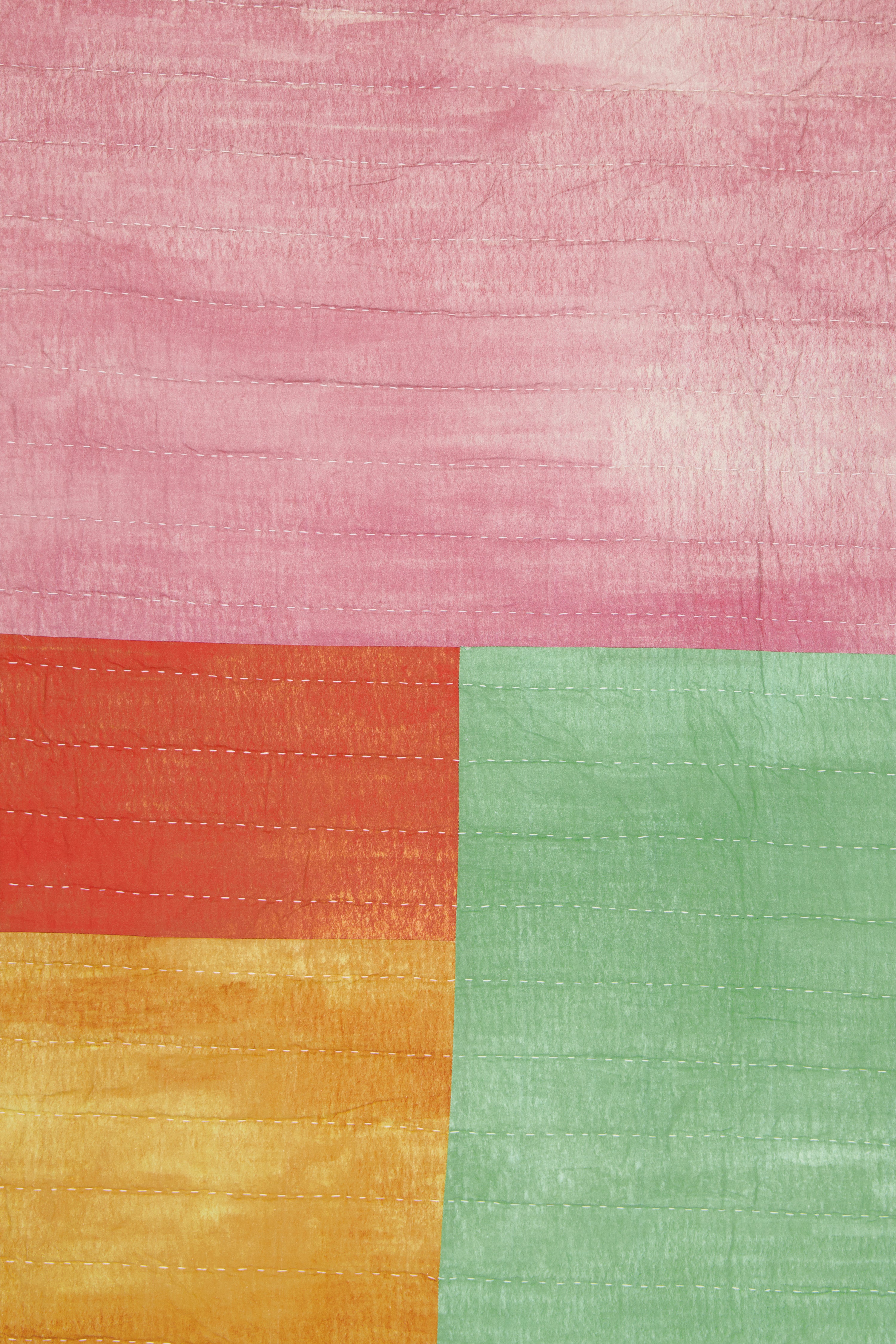 Organic Cotton Kantha Quilt - Painted Patchwork