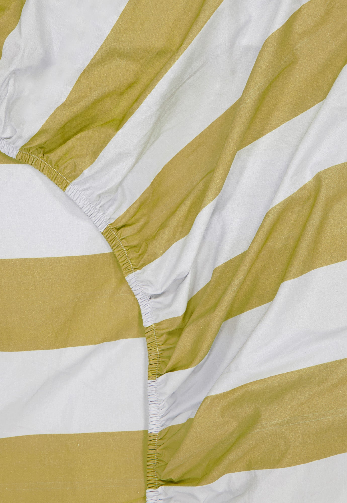 Organic Fitted Sheet - Green Stripe