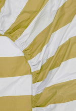 Organic Fitted Sheet - Green Stripe