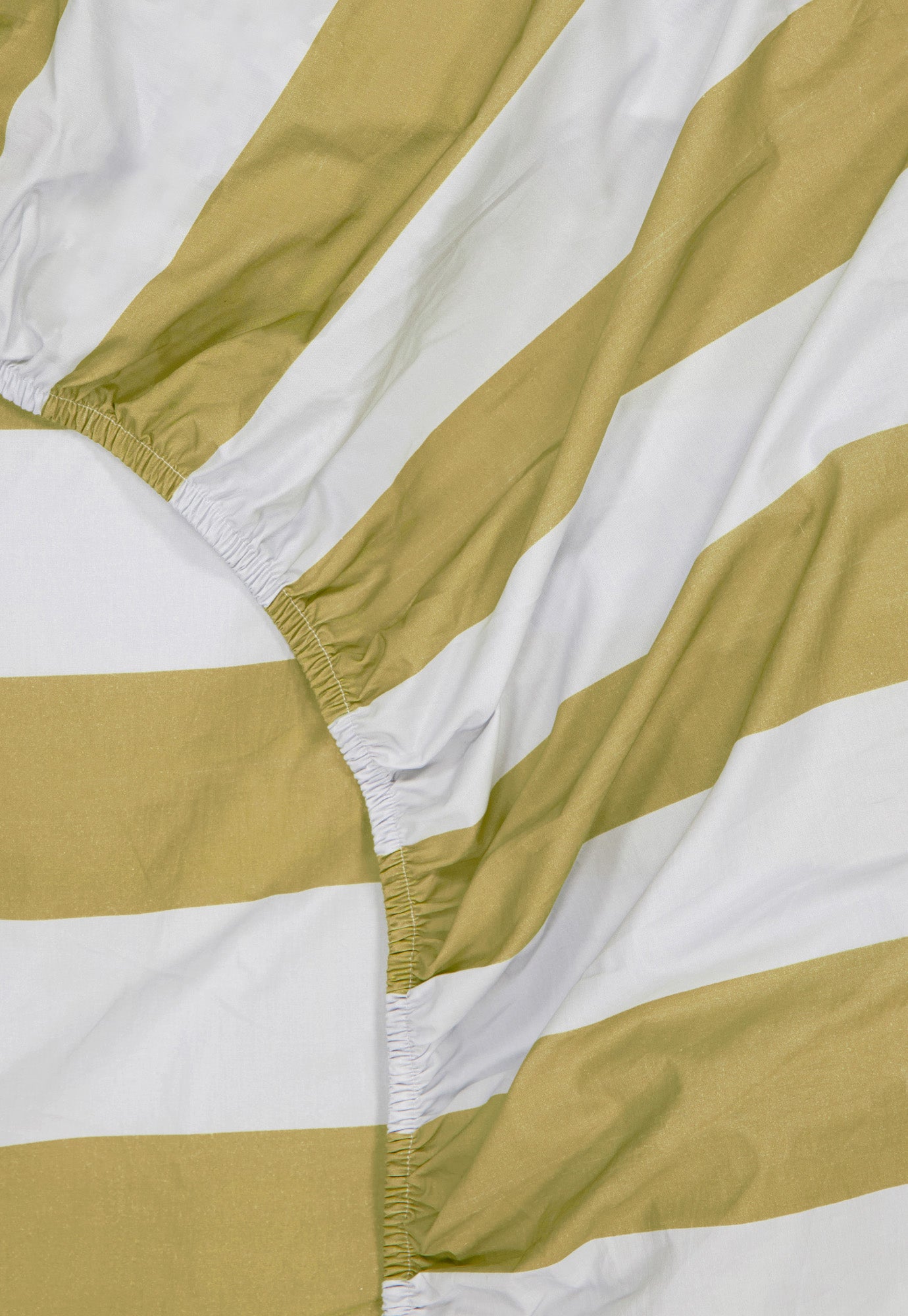 Organic Fitted Sheet - Green Stripe
