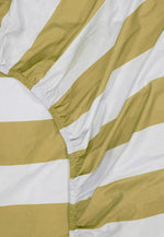 Organic Fitted Sheet - Green Stripe