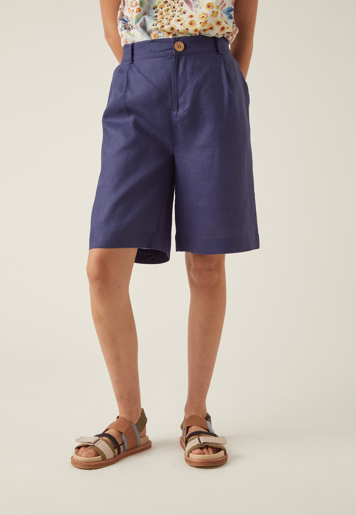 Juno Long Shorts - Navy