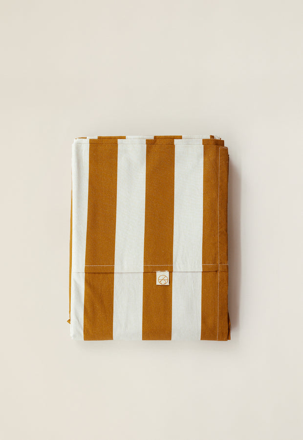 Flat Sheet - Tobacco Stripe